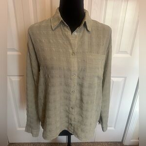 Olive Green Textured Shirt